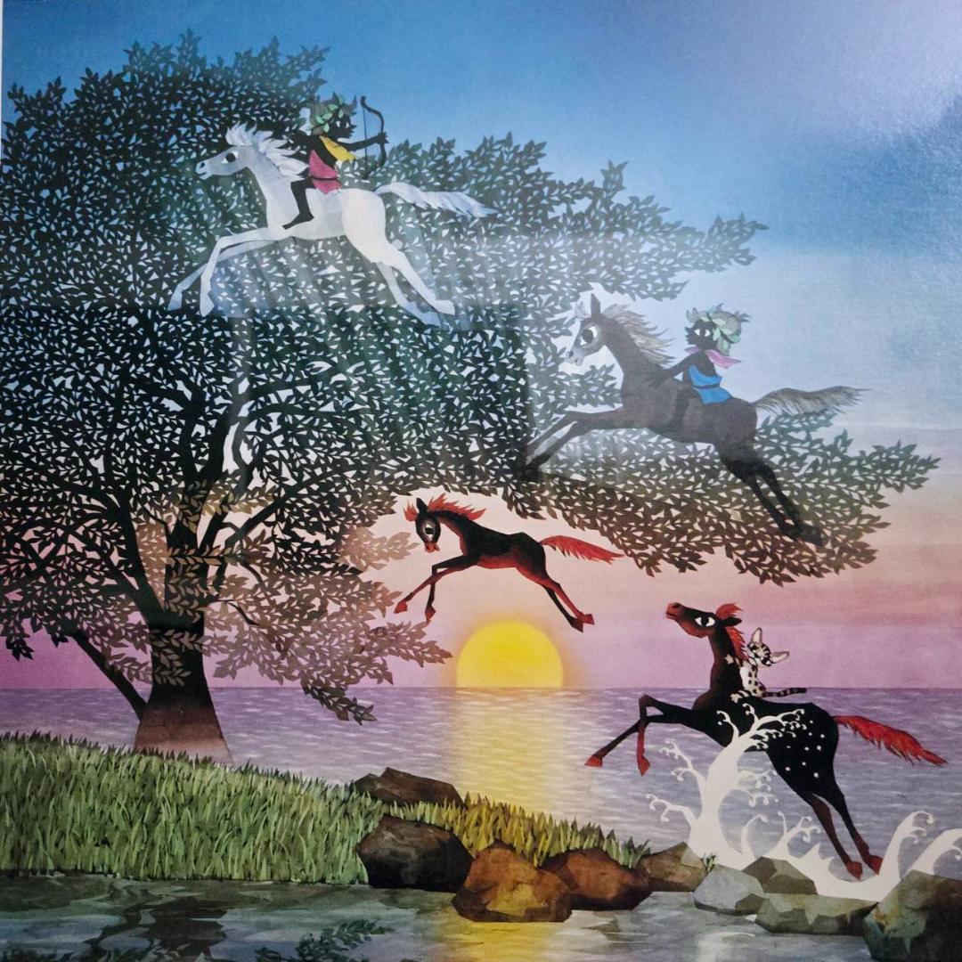 最終値下げ　藤城清治　馬が飛ぶ　ダイヤモンドクスリーン　直筆サイン　保証