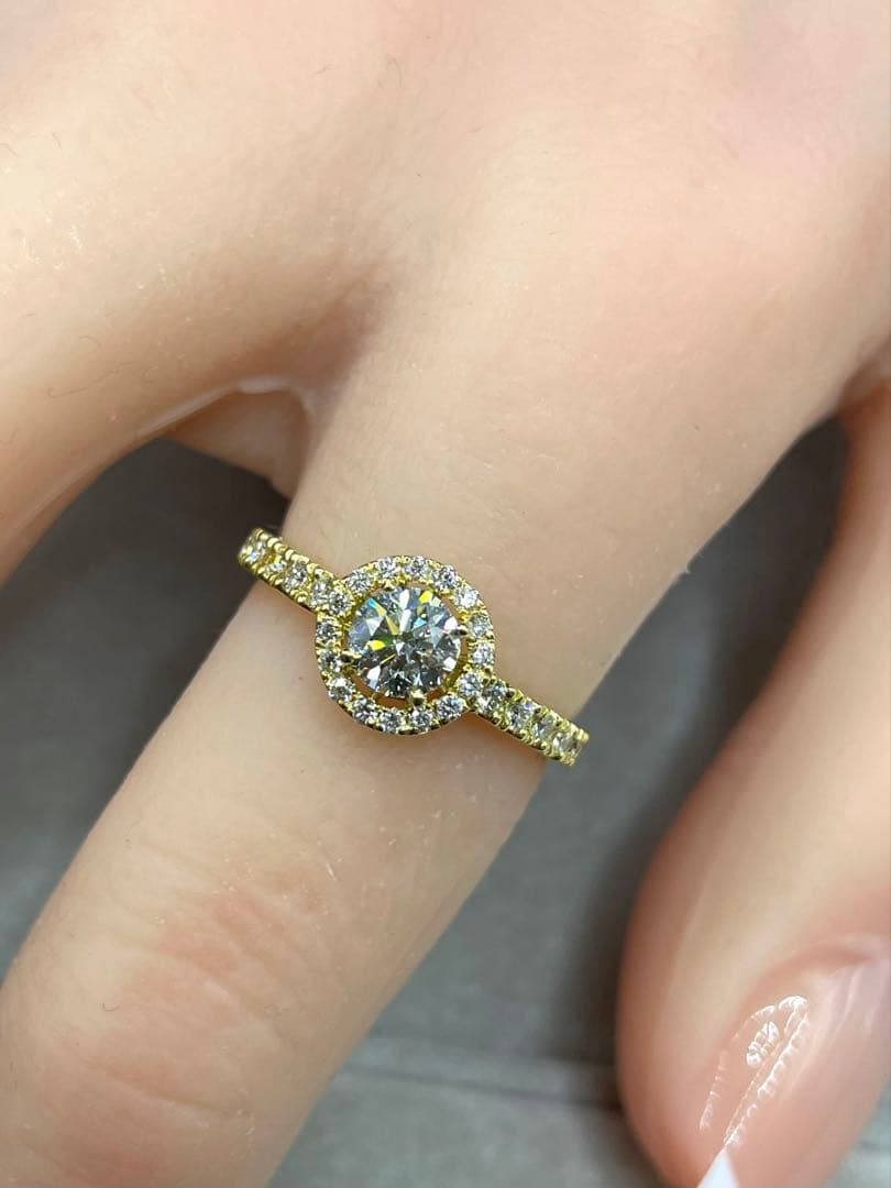 JL130★最高級 ダイヤモンド 0.656ct k18 リング ソ付