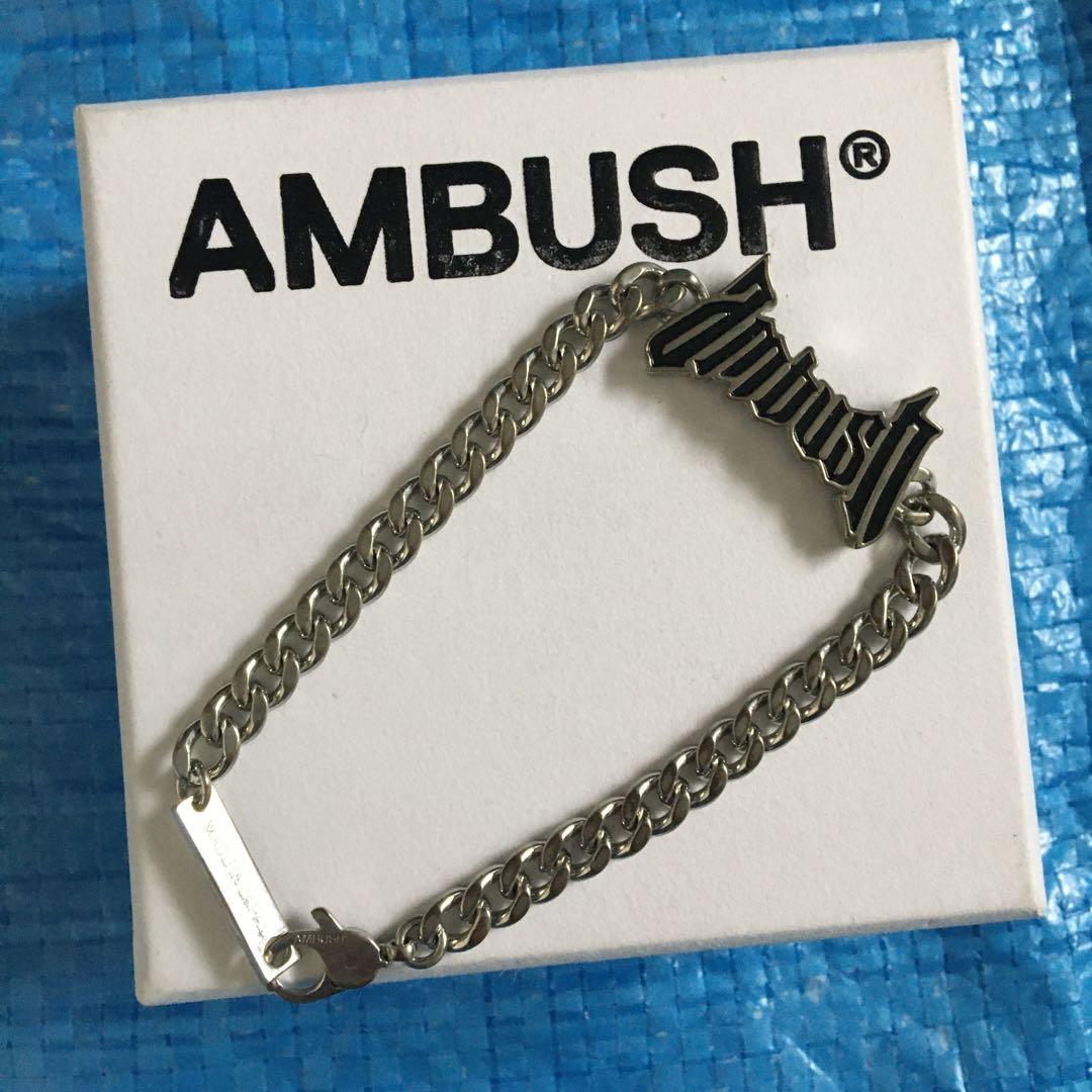 美品★AMBUSH⬛︎アンブッシュ⬛︎チェーンブレスレット⬛︎トラッドロゴ⬛︎シルバー