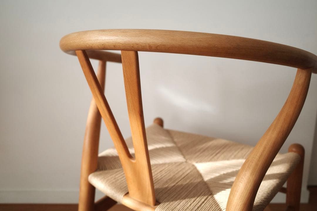 極美品【ヴィンテージ yチェア】ビーチ ペーパーコード新品