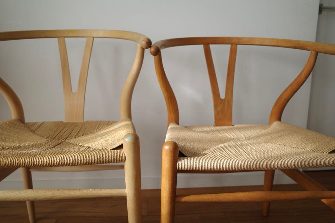 極美品【ヴィンテージ yチェア】ビーチ ペーパーコード新品