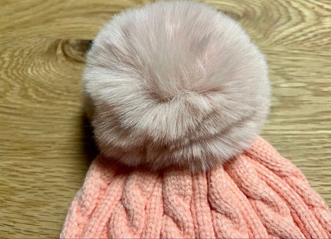 [トコちゃん] UGG ケーブル編みニット帽 ピンク