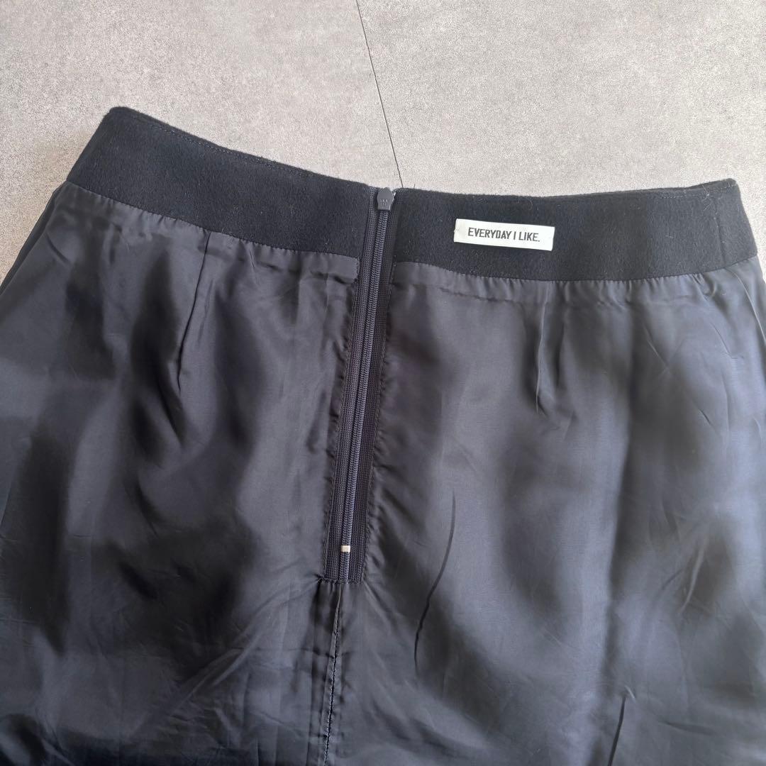 専用　美品　EVERY DAY I LIKE フレアスカート　カシミヤ　ネイビー