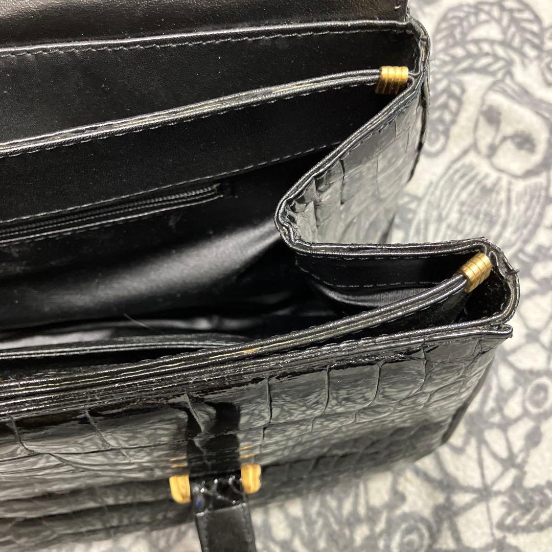 JRA認定 クロコダイル大バッグ 美品 鰐皮