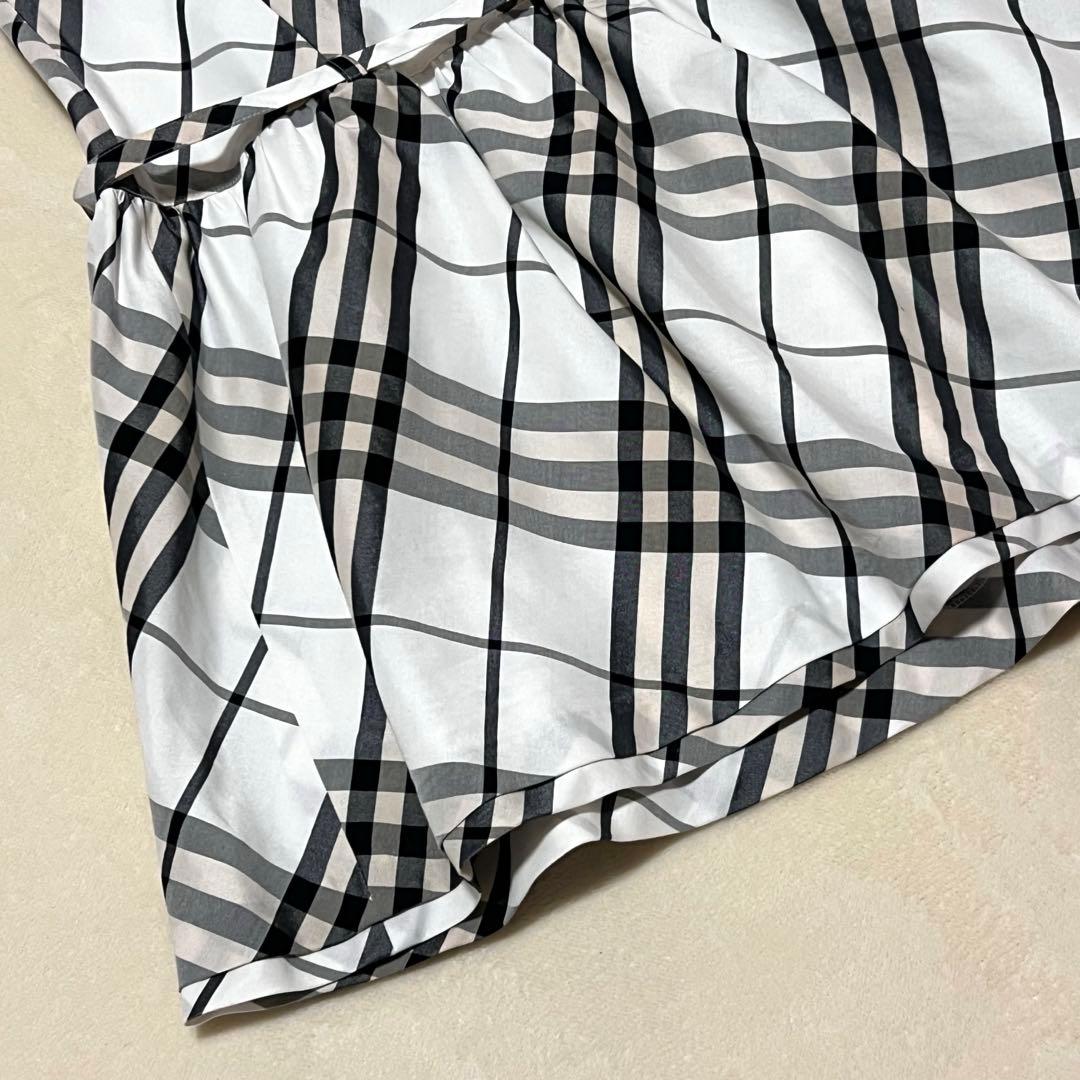 未使用級✨バーバリーブルーレーベル フリル チェック ノースリーブ ワンピース