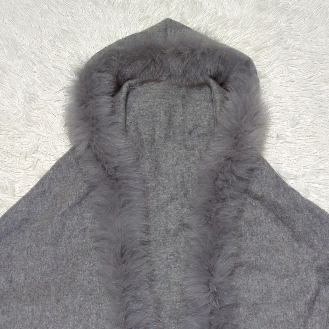 美品✨グレースコンチネンタル ストール カシミヤ100% フォックスファー