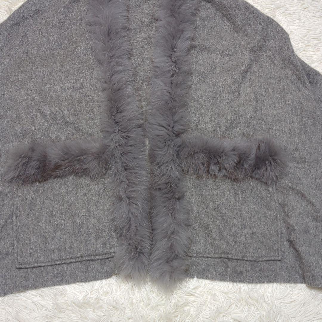 美品✨グレースコンチネンタル ストール カシミヤ100% フォックスファー