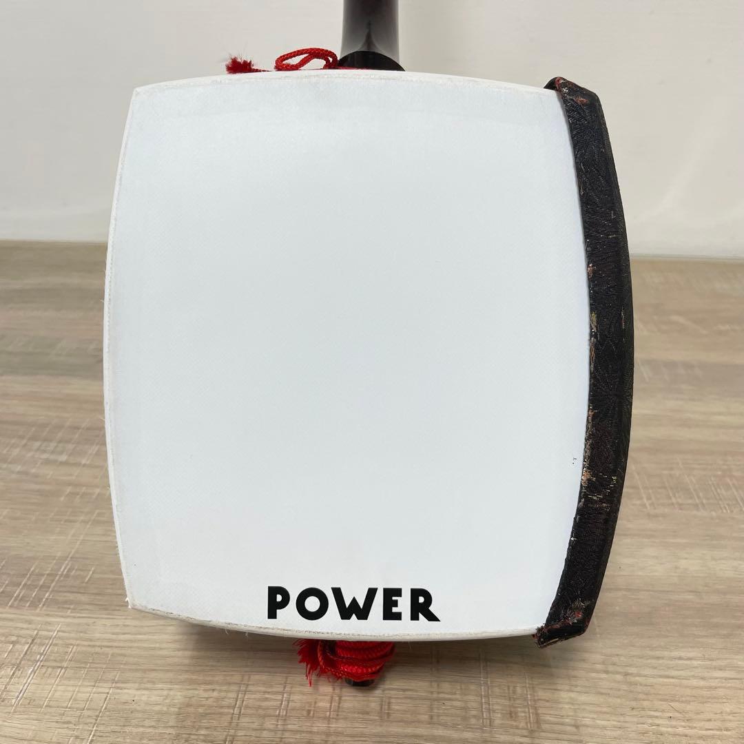 ☆良品☆ 三味線 細棹 紫檀 丸打胴 和楽器 長唄 人工皮 新品弦交換済み