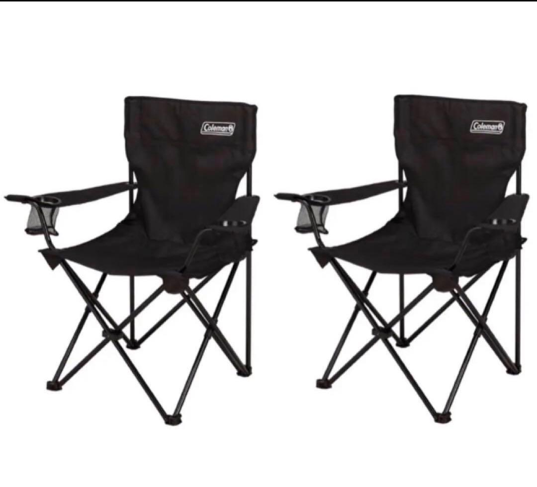【新品未使用】コールマン アームチェア 限定ブラック 黒 ホルダー付き 6脚