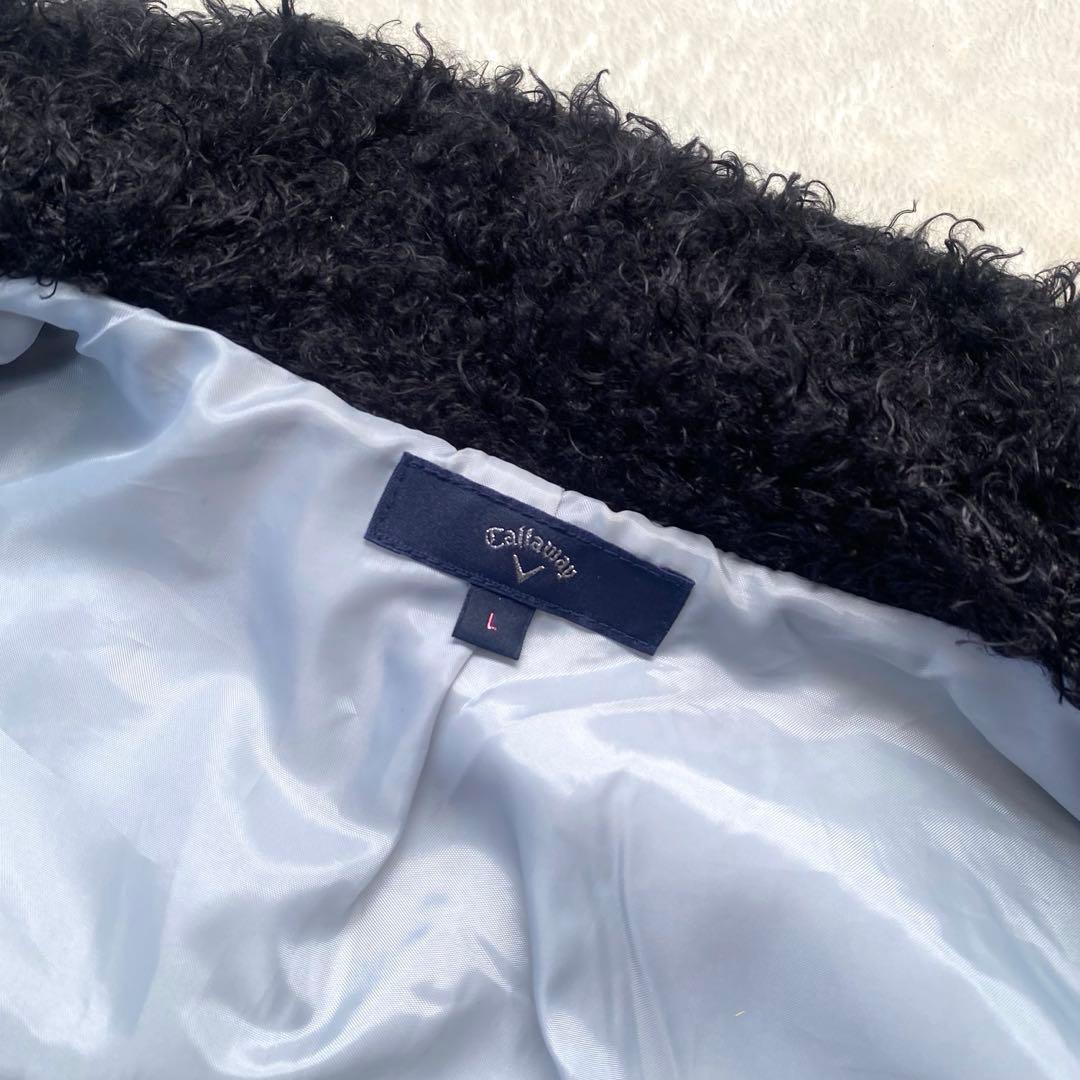 Callaway ✨良品✨ブルゾン シャギー アウター ダブルジップ ロゴ刺繍