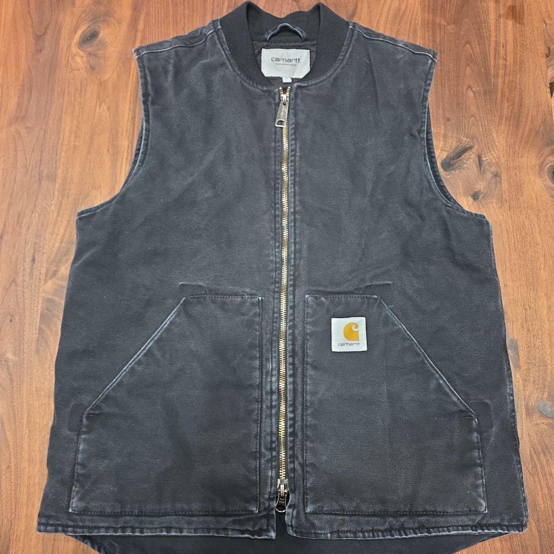 わ*び様 Carhartt カーハート ブラック ベスト M WIP ダック地
