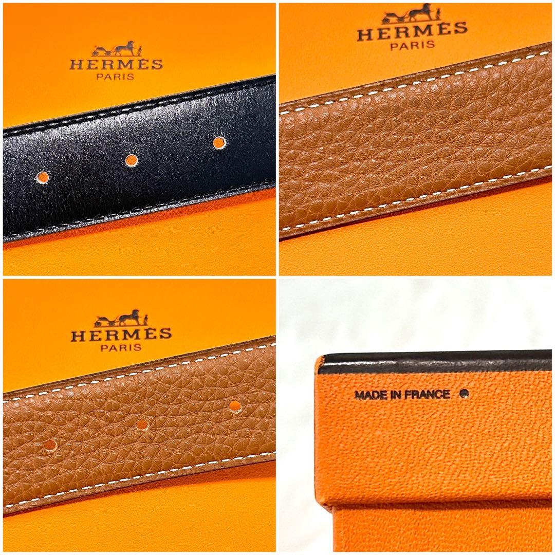 未使用級✨HERMES コンスタンス ベルト リバーシブル ブラック ゴールド