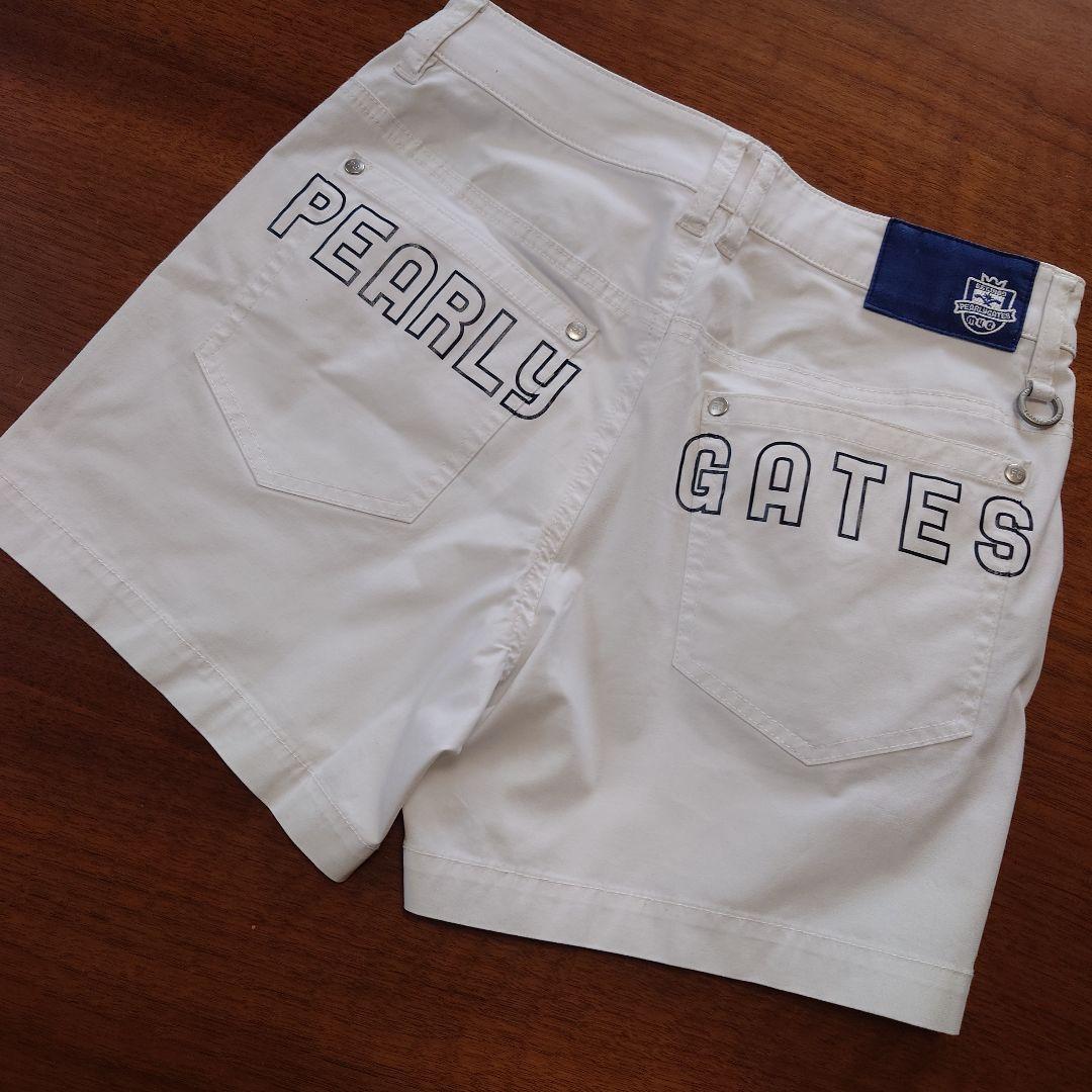 PEARLY GATES ホワイト ショートパンツ - メルカリ