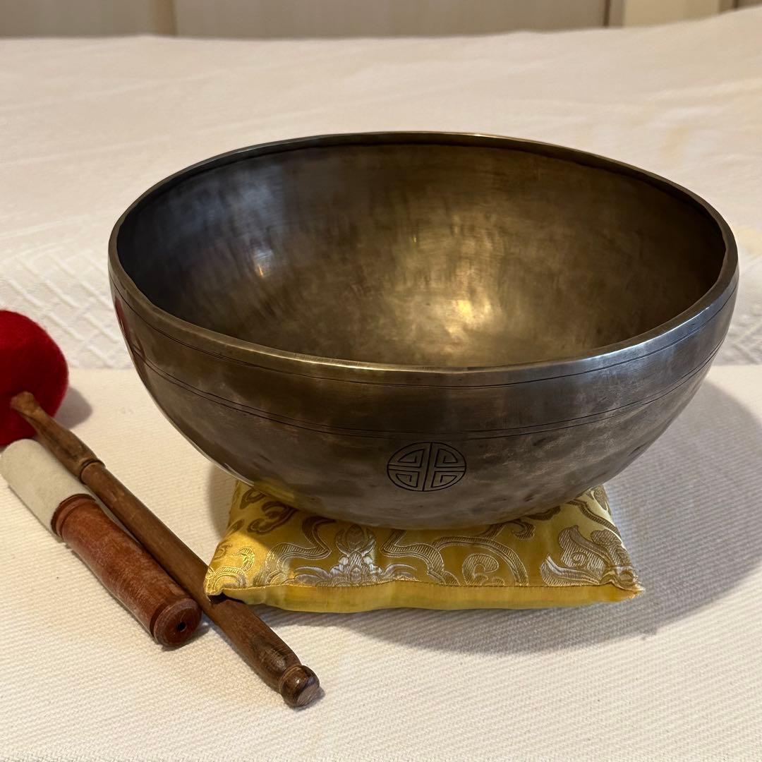 万葉様専用】ネパール製手作り フルムーン31cmシンギングボウル G2 D4