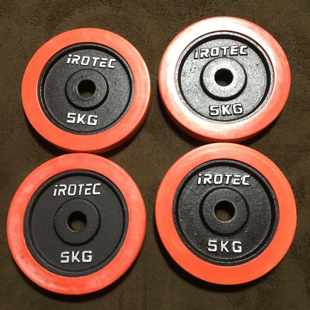 iROTEC 5kg ダンベルプレート 4枚セット 20kg アイロテック ② - メルカリ