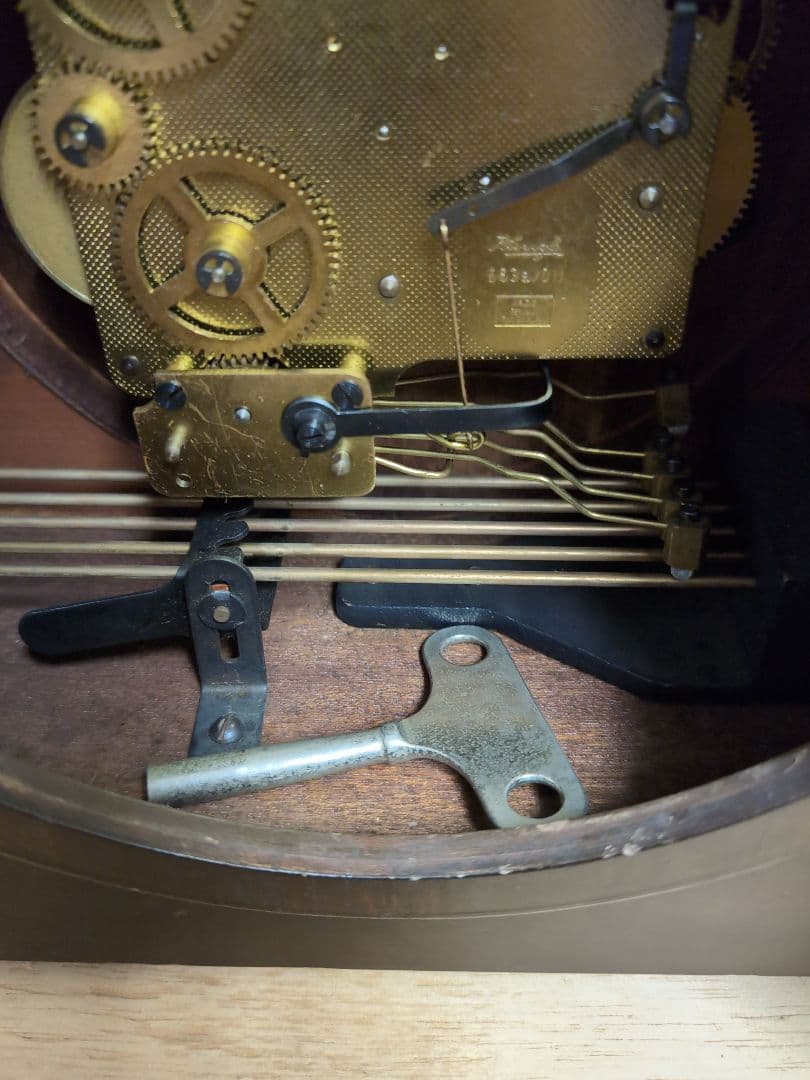 cocoドイツ Kienzle キンツレー 置時計 三打式 木製 昭和37