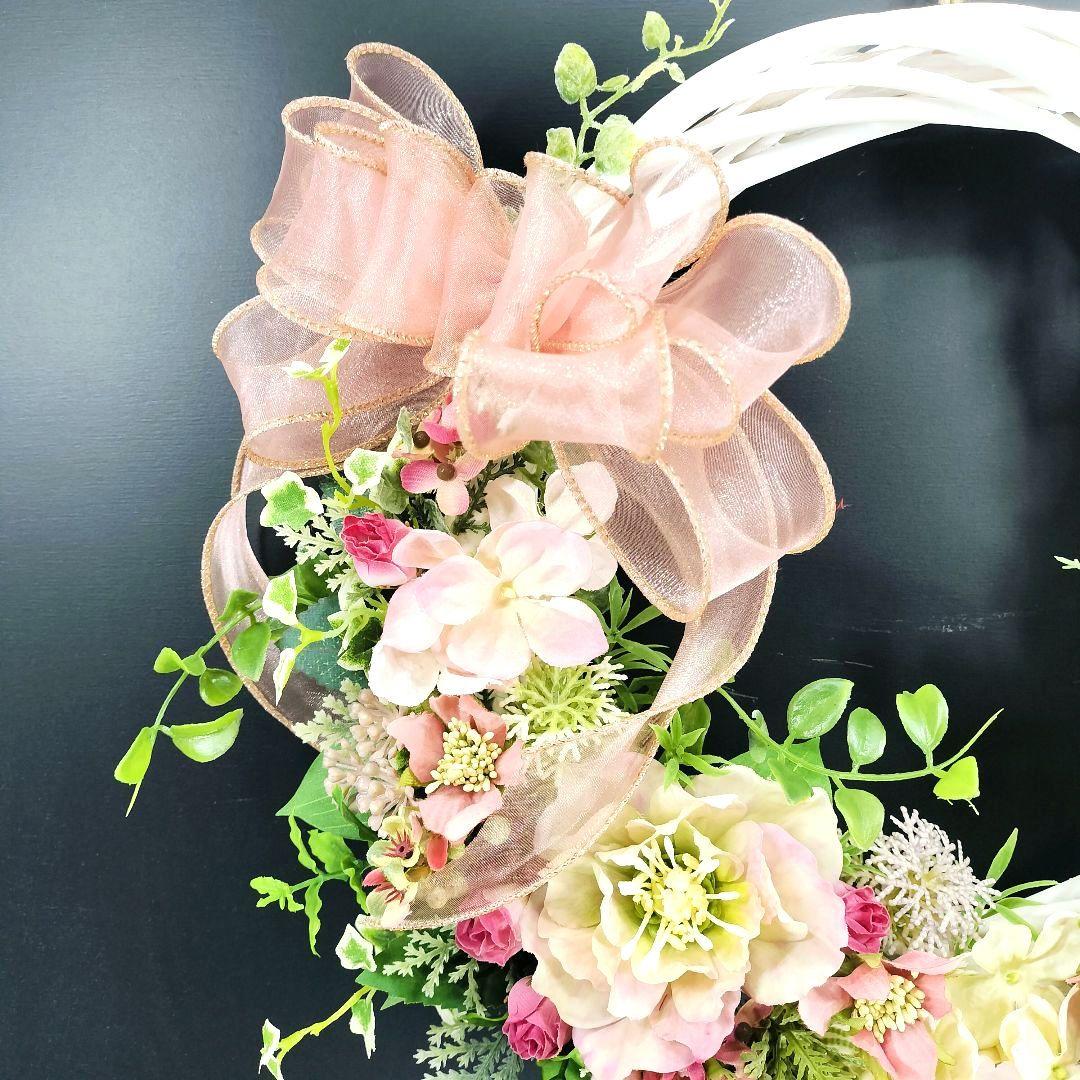 商品名【春陽】ゆきこ♥クリスマスローズのフラワーリース 春リース