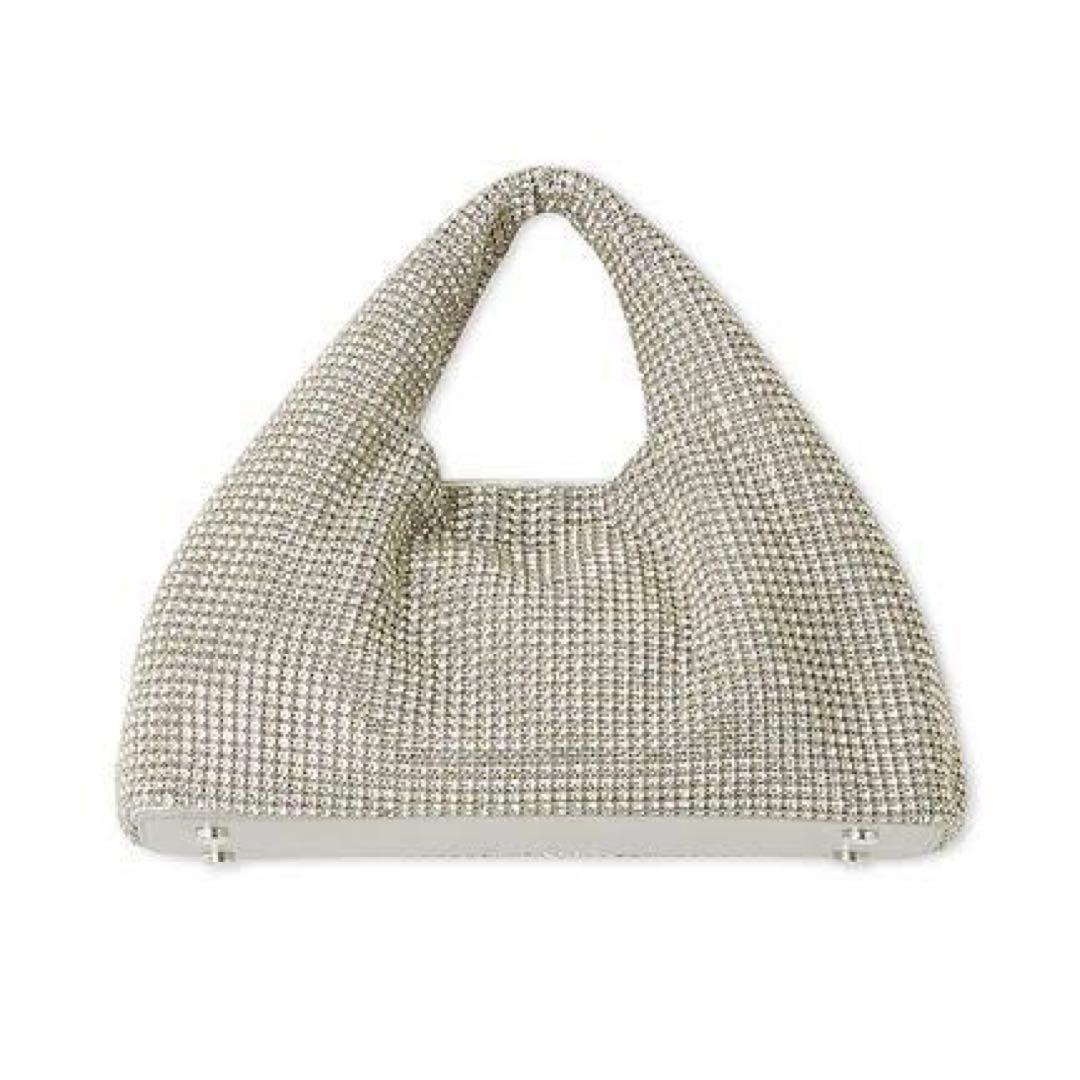 Mila Owen (ミラオーウェン) ビジューバッグ シルバー 一点 - メルカリ