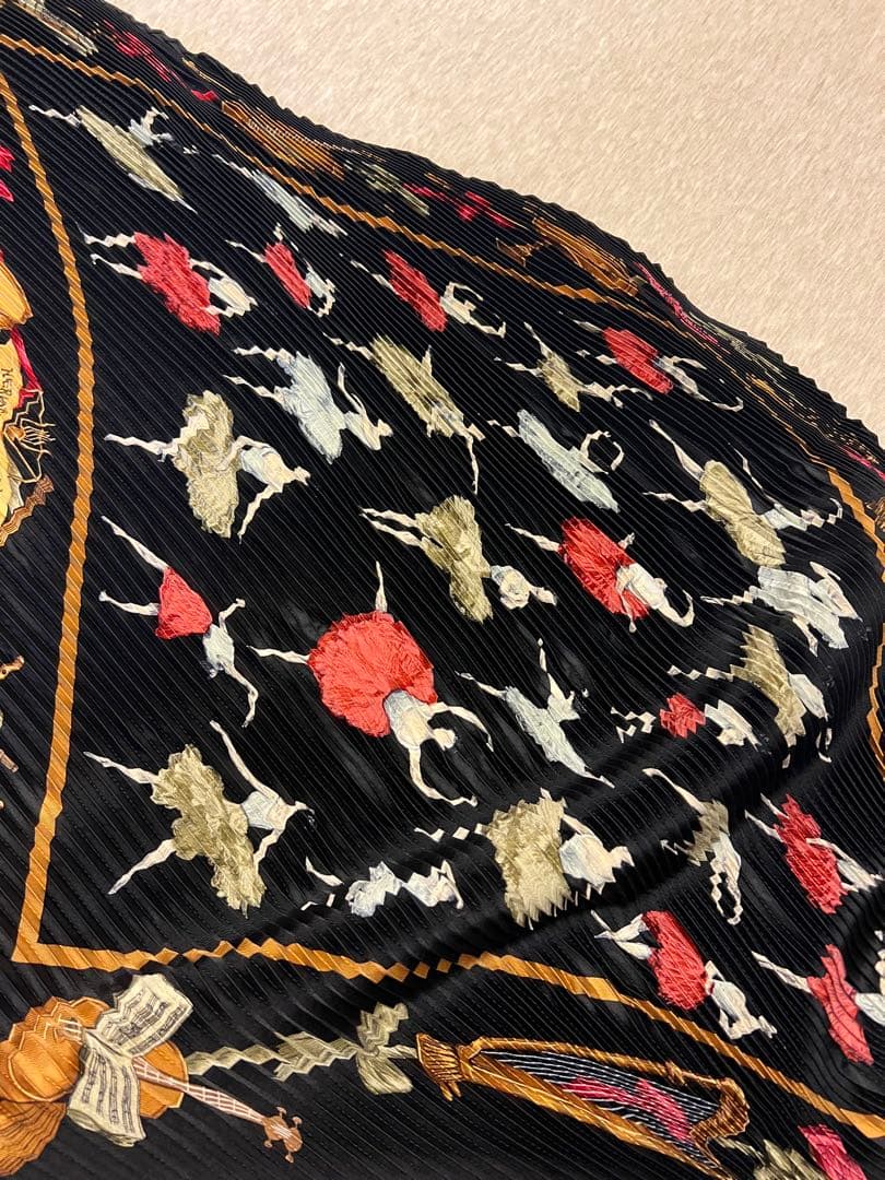 極美品 HERMES エルメス プリーツカレ90 黒 La Danceバレリーナ