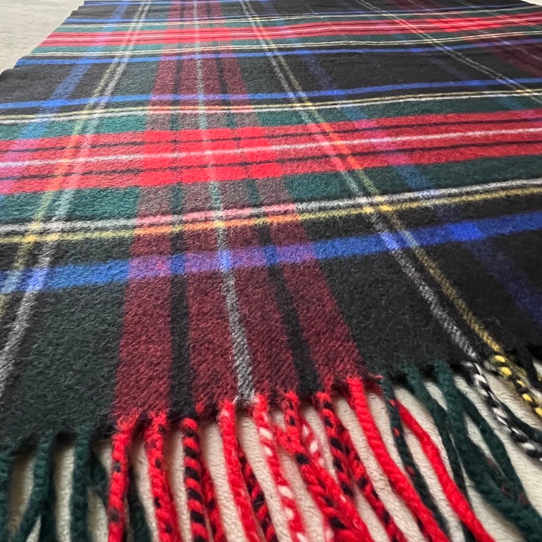 極美品✨ジョンストンズ カシミヤ大判ストール　ブラックスチュアート