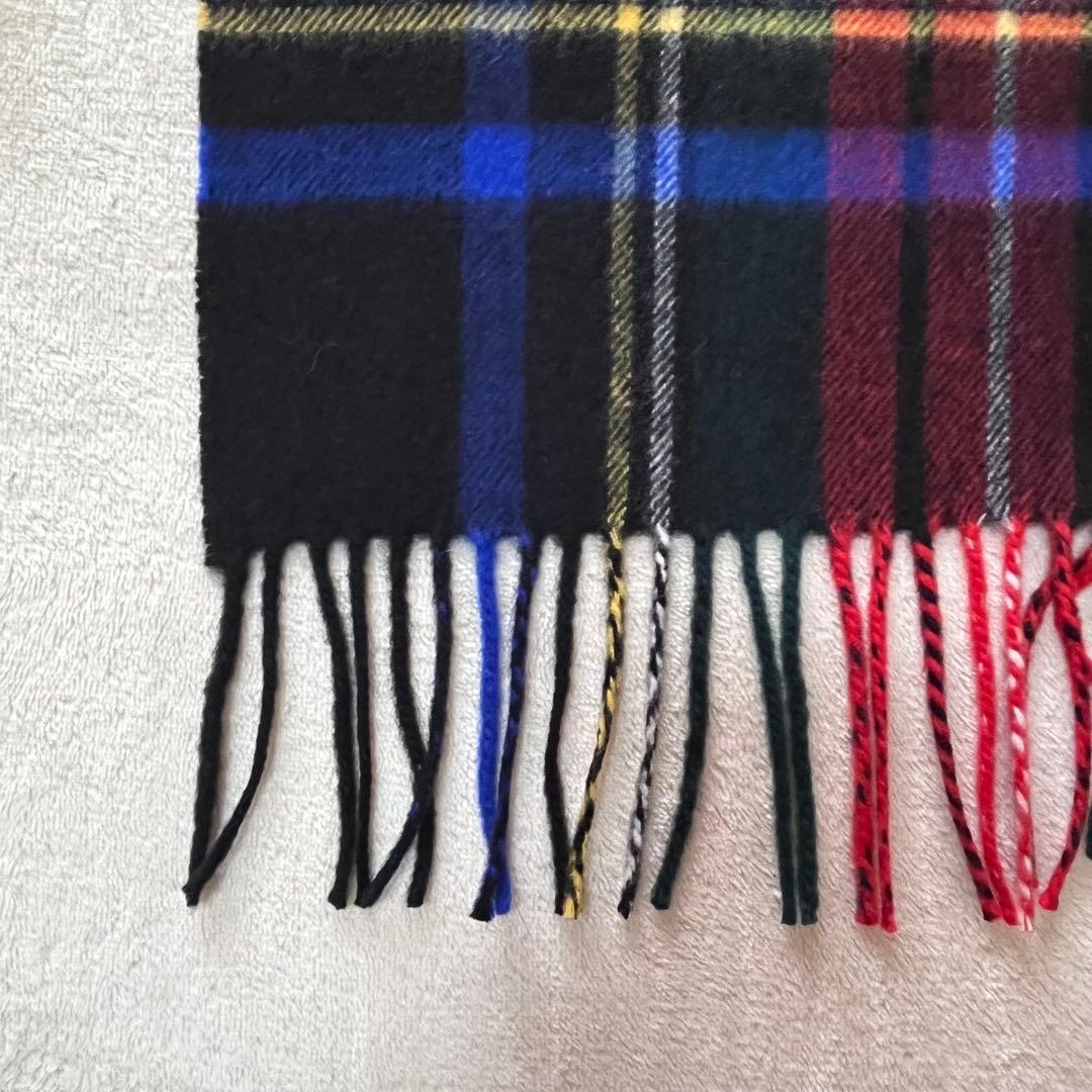 極美品✨ジョンストンズ カシミヤ大判ストール　ブラックスチュアート