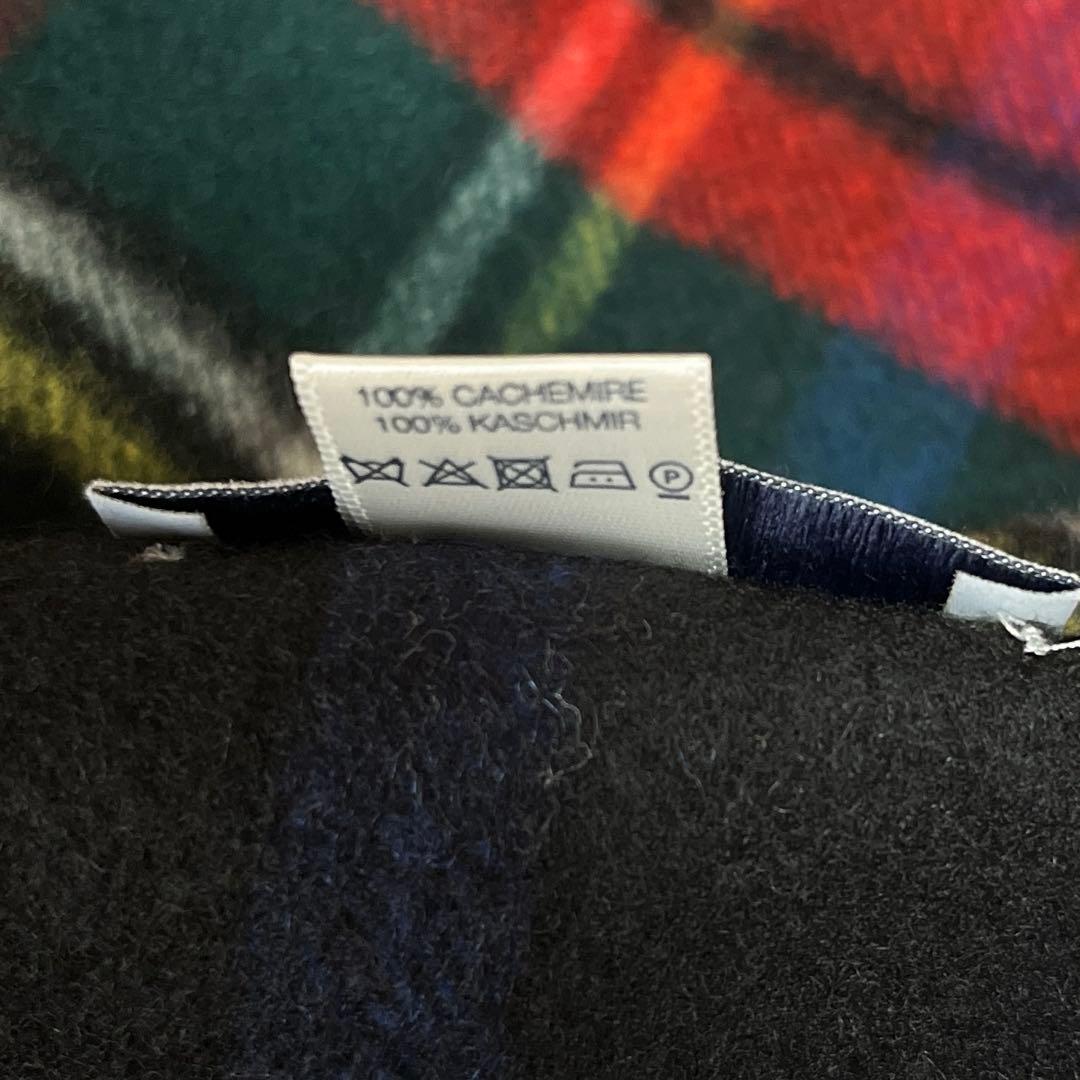 極美品✨ジョンストンズ カシミヤ大判ストール　ブラックスチュアート