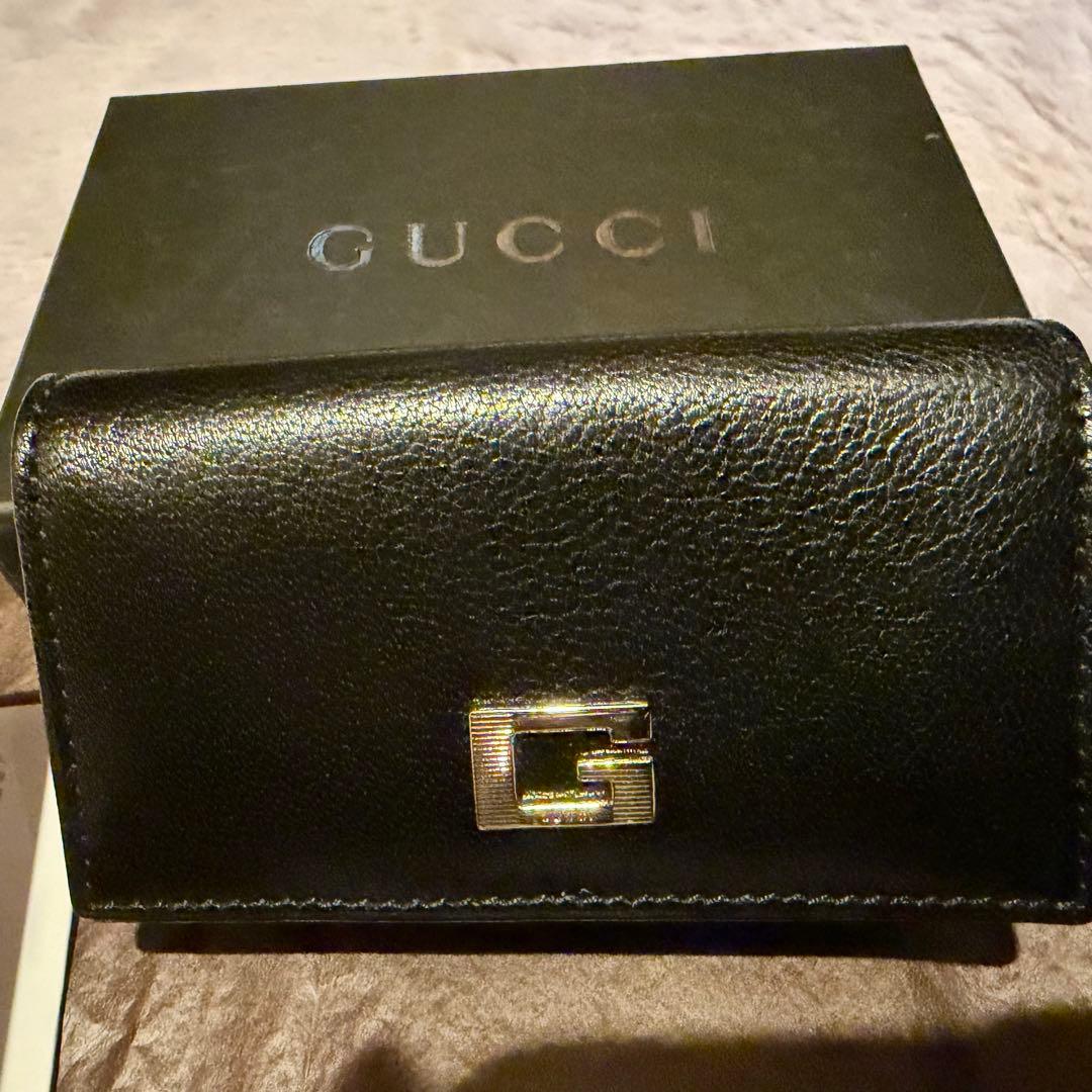 新品 未使用】GUCCI ブラックレザー キーケース - メルカリ