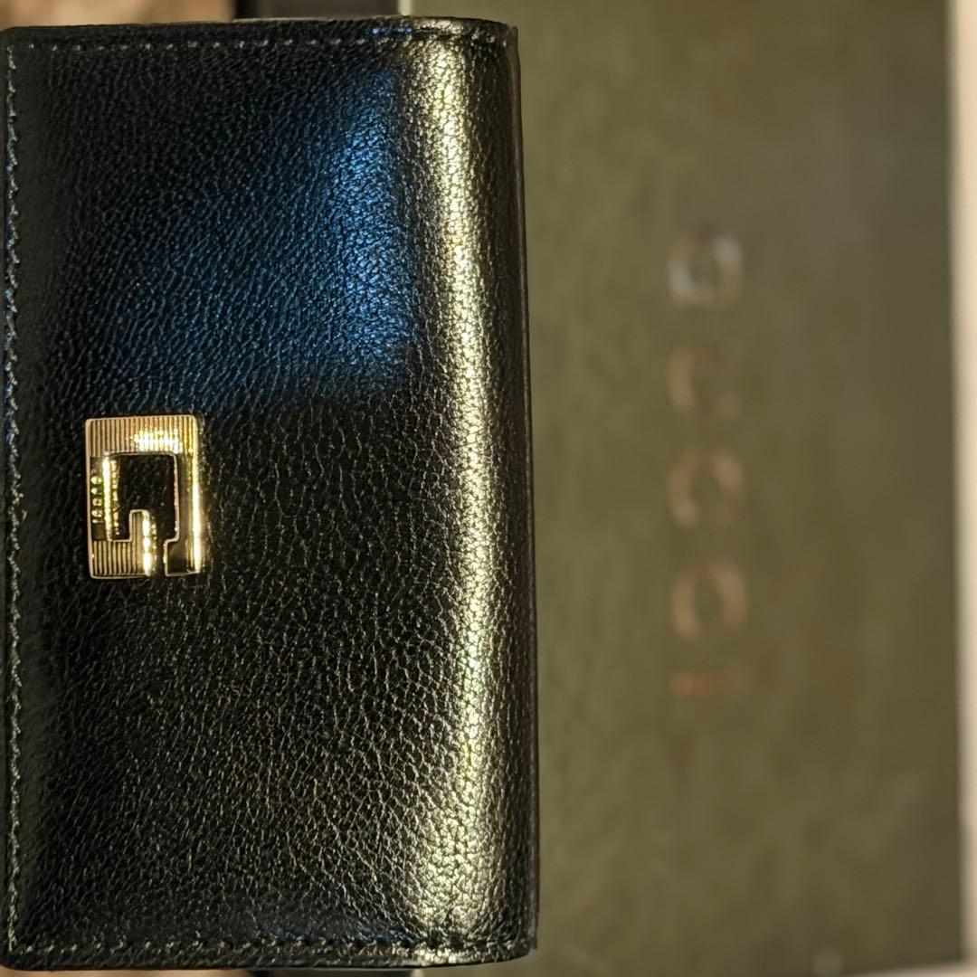 新品 未使用】GUCCI ブラックレザー キーケース - メルカリ
