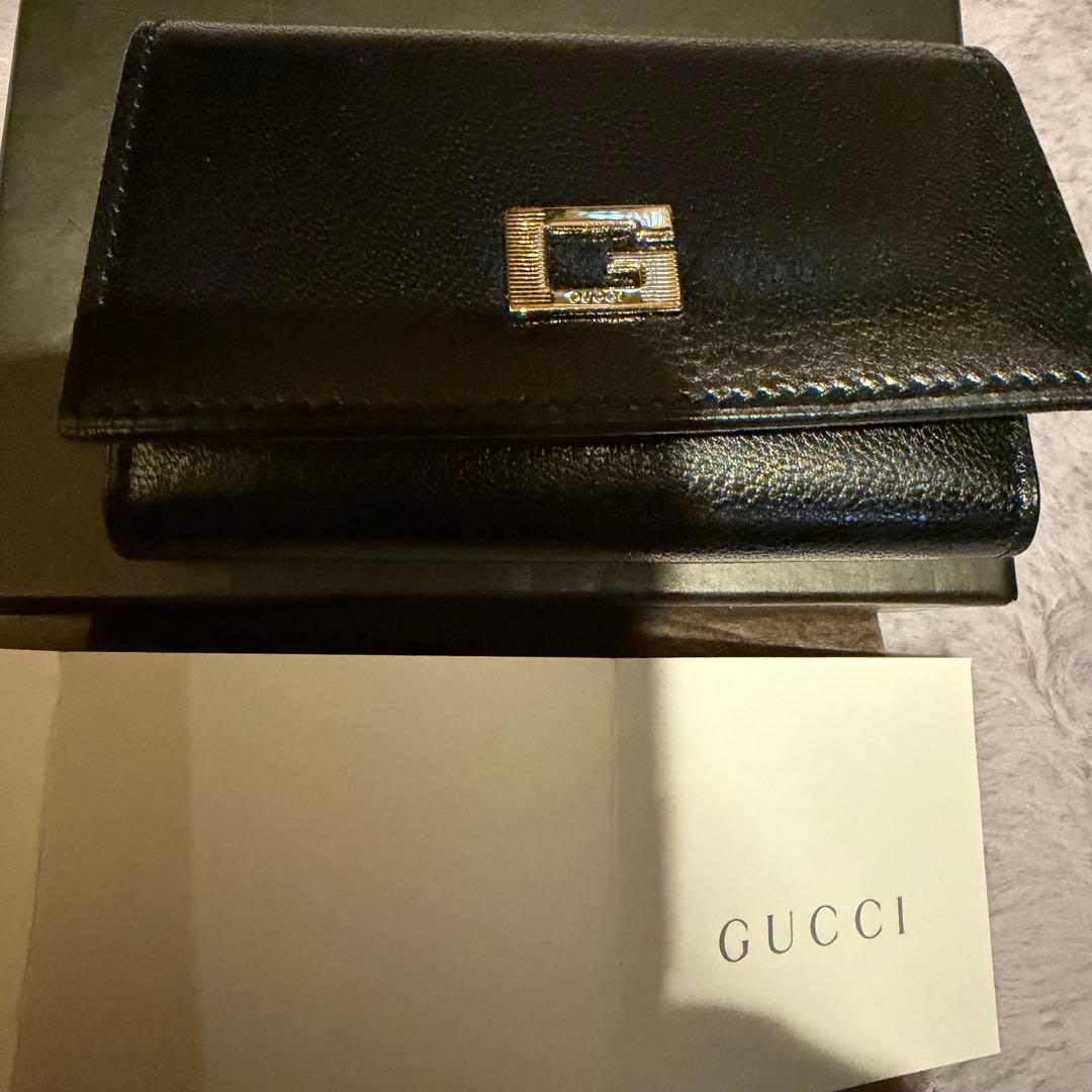 新品 未使用】GUCCI ブラックレザー キーケース - メルカリ