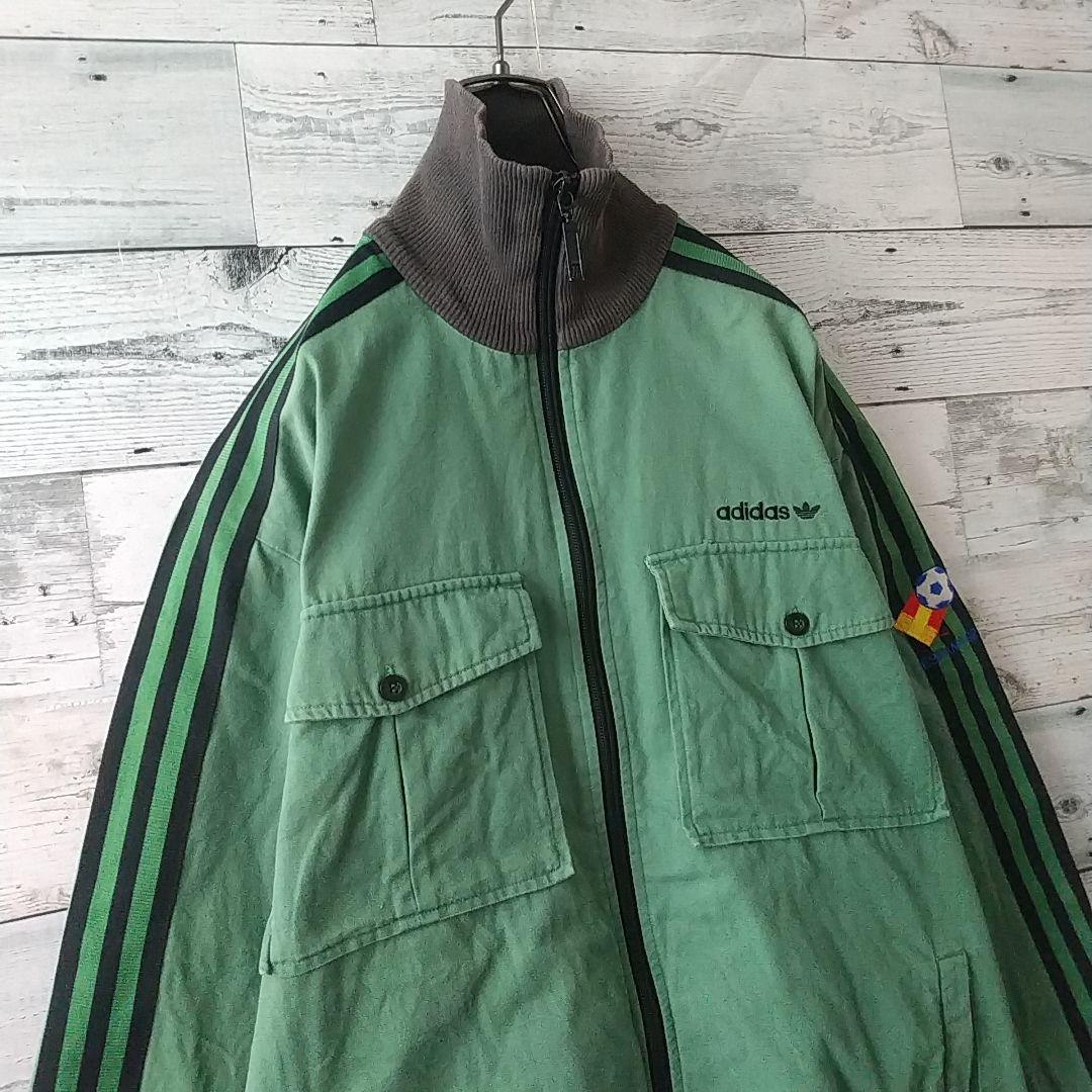 希少☆アディダス スペイン代表 刺繍ロゴ コットン トラックジャケット L