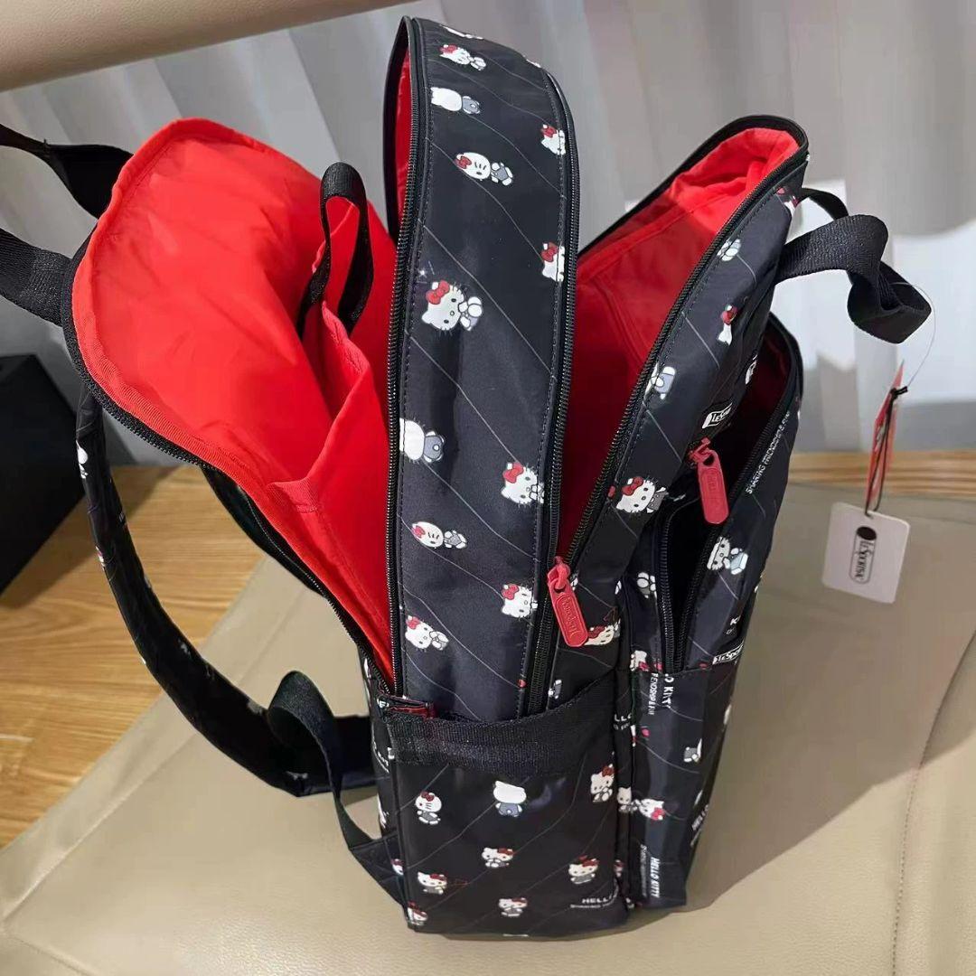 新品 レスポートサック ハローキティリボン結び バックパック リュック ブラック