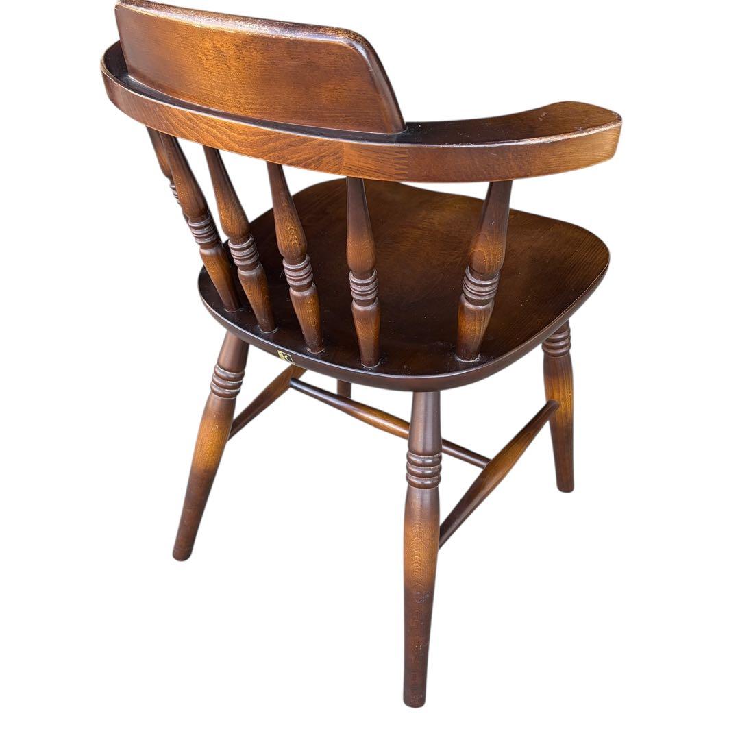 【希少美品】飛騨産業 キツツキマーク ウィンザーチェア レトロ　アンティーク①