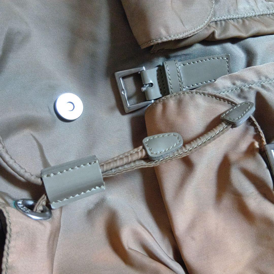 PRADA　プラダ　ナイロン　レザー　三角ロゴ　リュック　バックパック