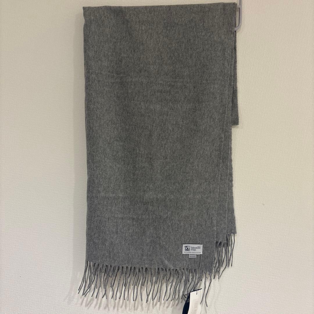 ジョンストンズ ストール 大判　ライトグレー