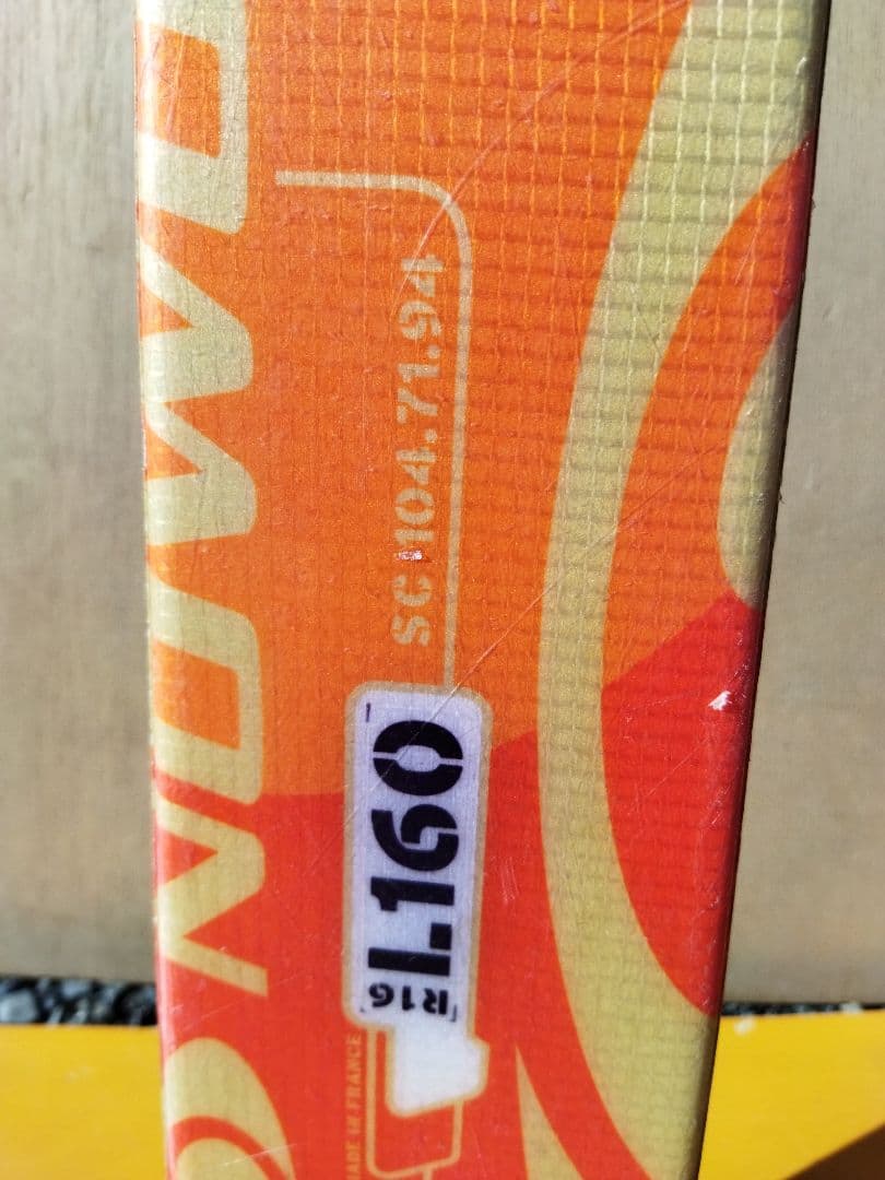 SALOMON サロモン スキー板 オレンジ色 pilot ビンディング付き