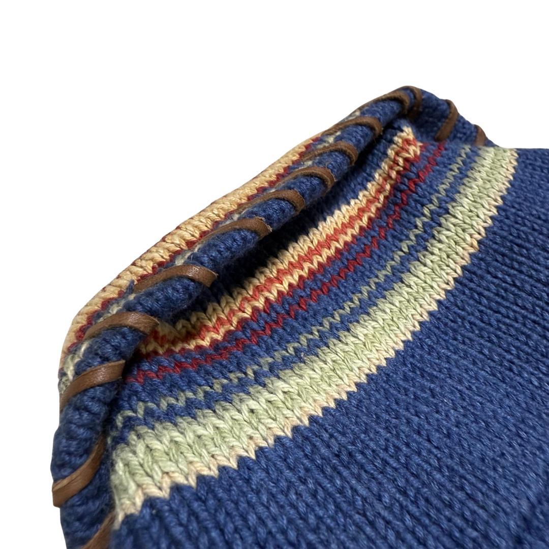 90s POLO COUNTRY ネイティブ柄 ニットベスト チマヨ コンチョ