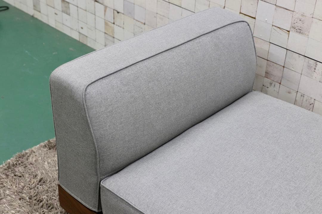 GMGS160○長椅子 シェーズロング システムソファ 北欧モダン ウォールナ