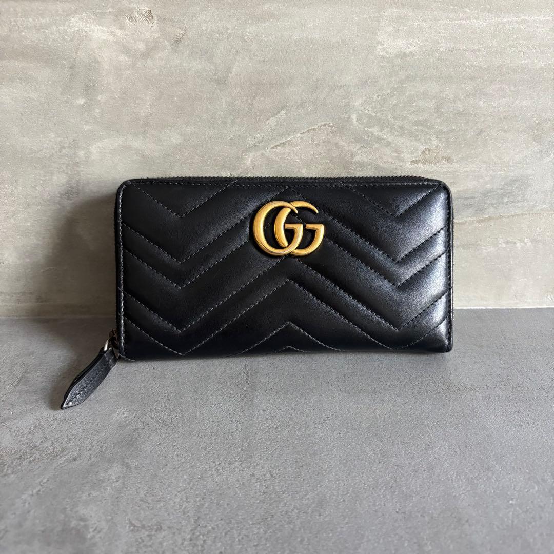 美品！タイムセール中♪GUCCI ダブルG ジップアラウンドウォレット 長財布