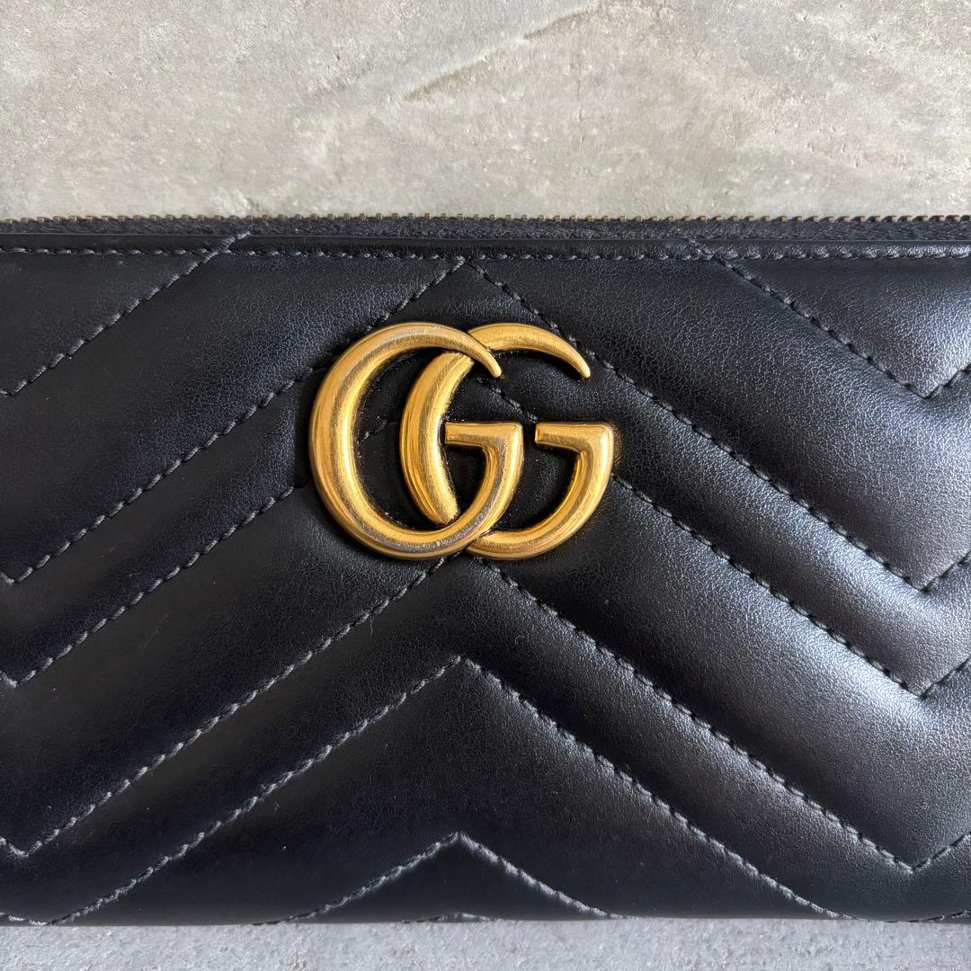 美品！タイムセール中♪GUCCI ダブルG ジップアラウンドウォレット 長財布