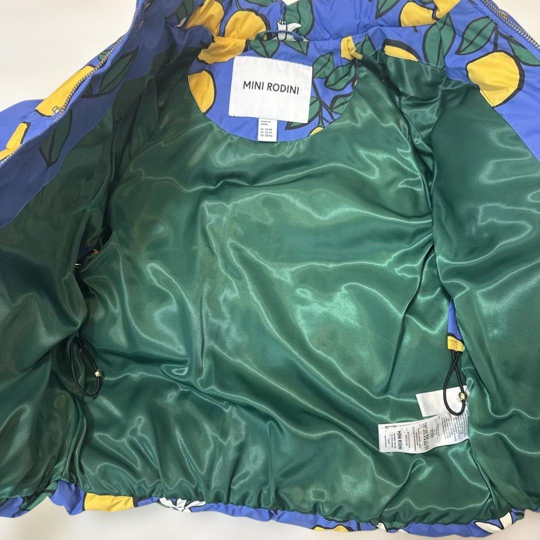 mini rodiniレモン柄中綿コート 92-98センチ