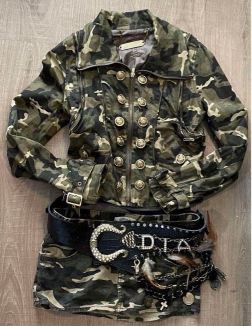 d.i.aダイヤ平成ギャル強めギャル迷彩柄ミリタリージャケット☆2way
