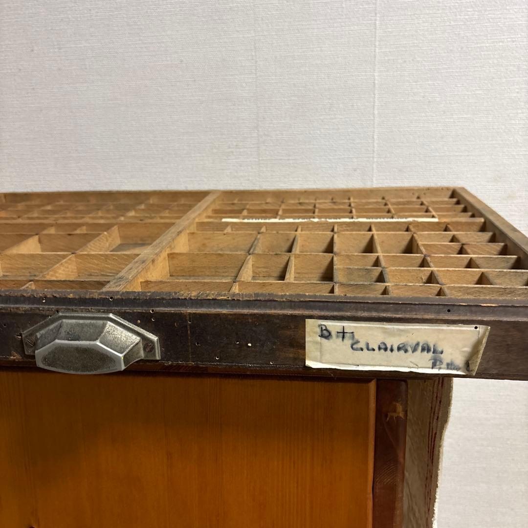 アンティーク　ビンテージ　海外　活版印刷　プリンター　トレイ　ディスプレイ棚