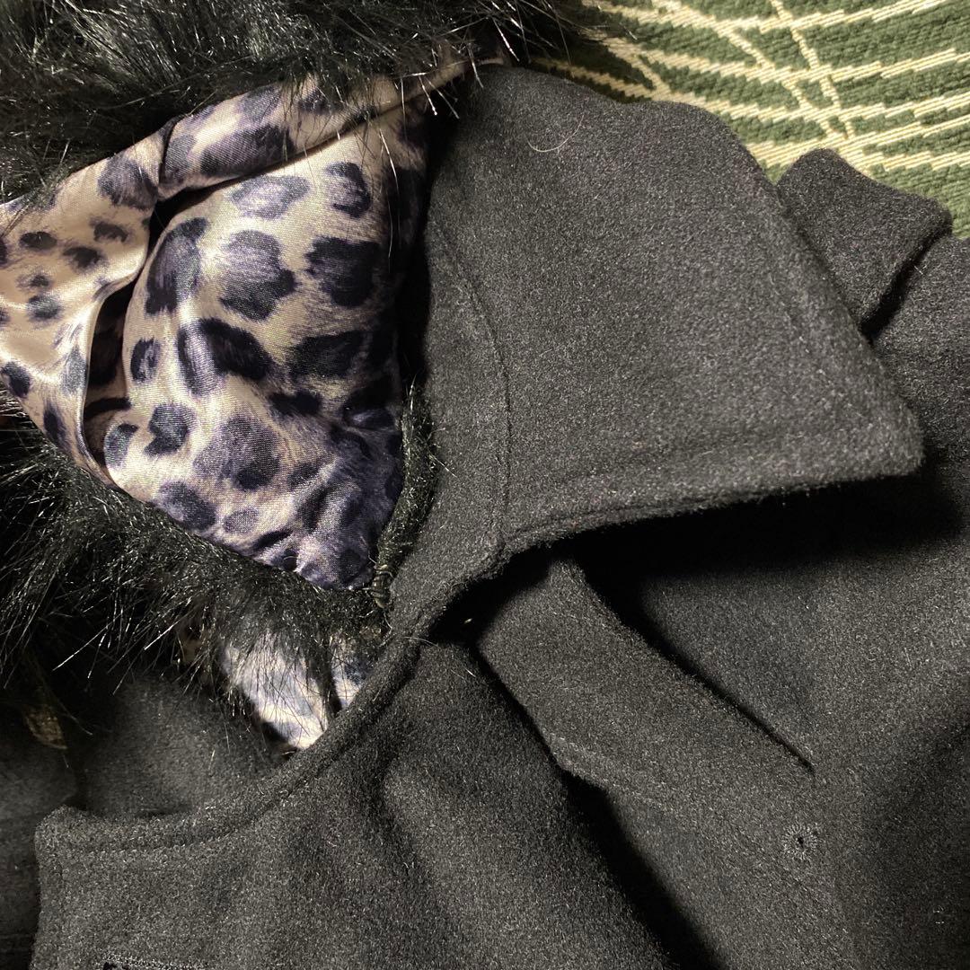 ジャケット・アウター Wild party 00s fur long coat leopard