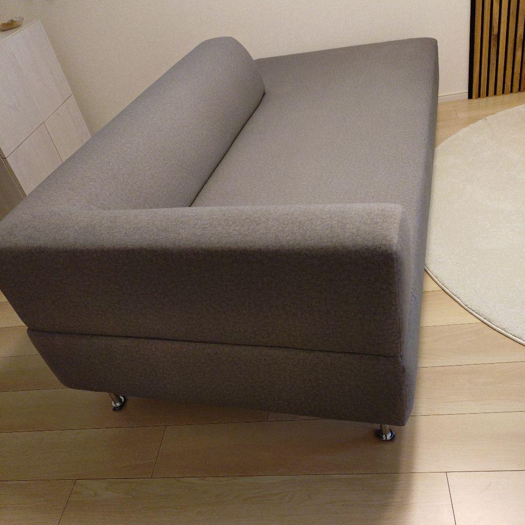 ニトリ　カウチモダン片肘ソファ グレー