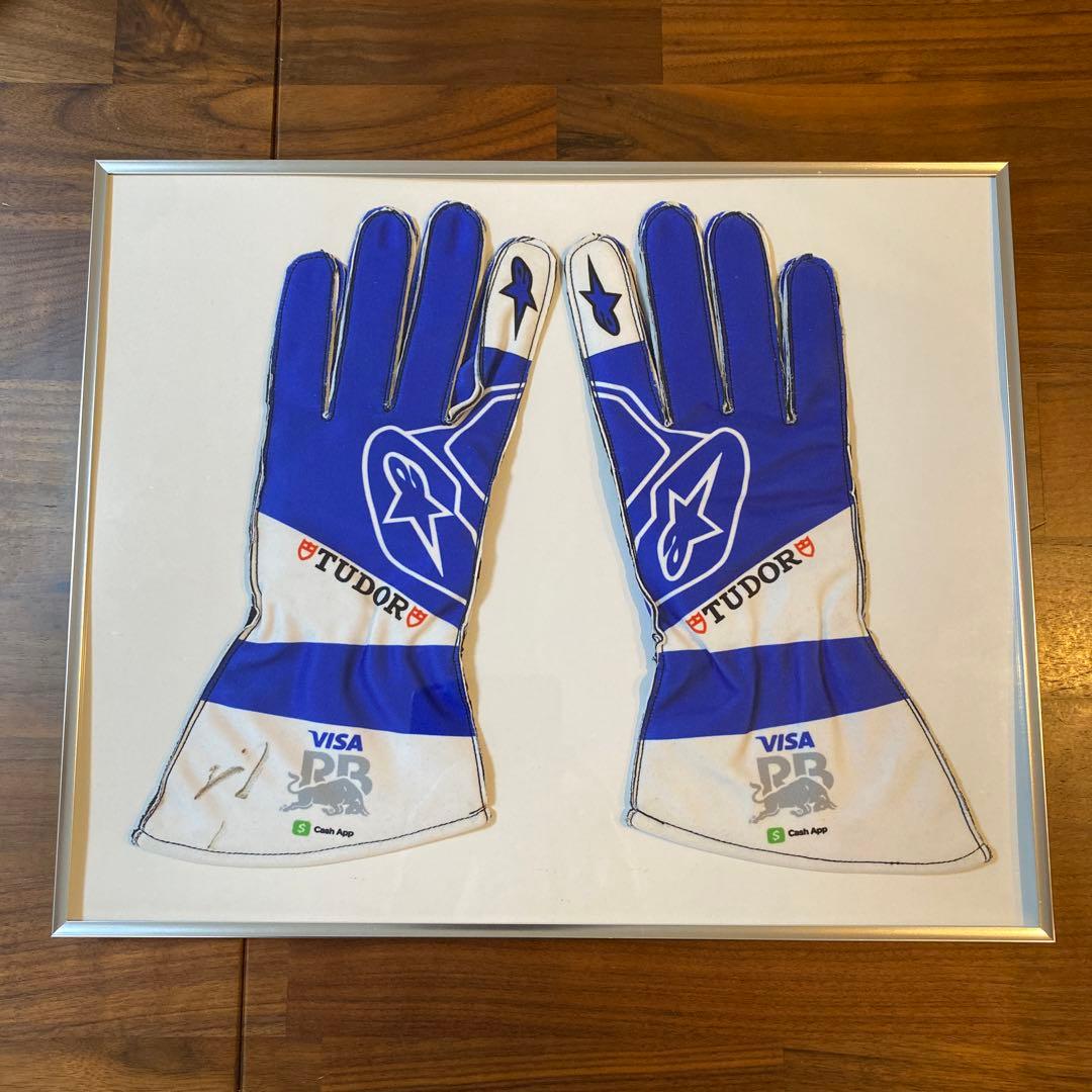 直筆サイン】角田裕毅 2024年 レプリカレーシンググローブ ／ VCARB