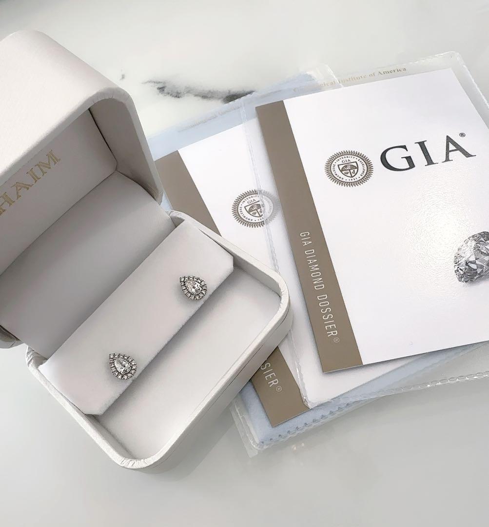 新品✨天然ダイヤ ペアシェイプ Pt900 ピアスレハイム 片耳