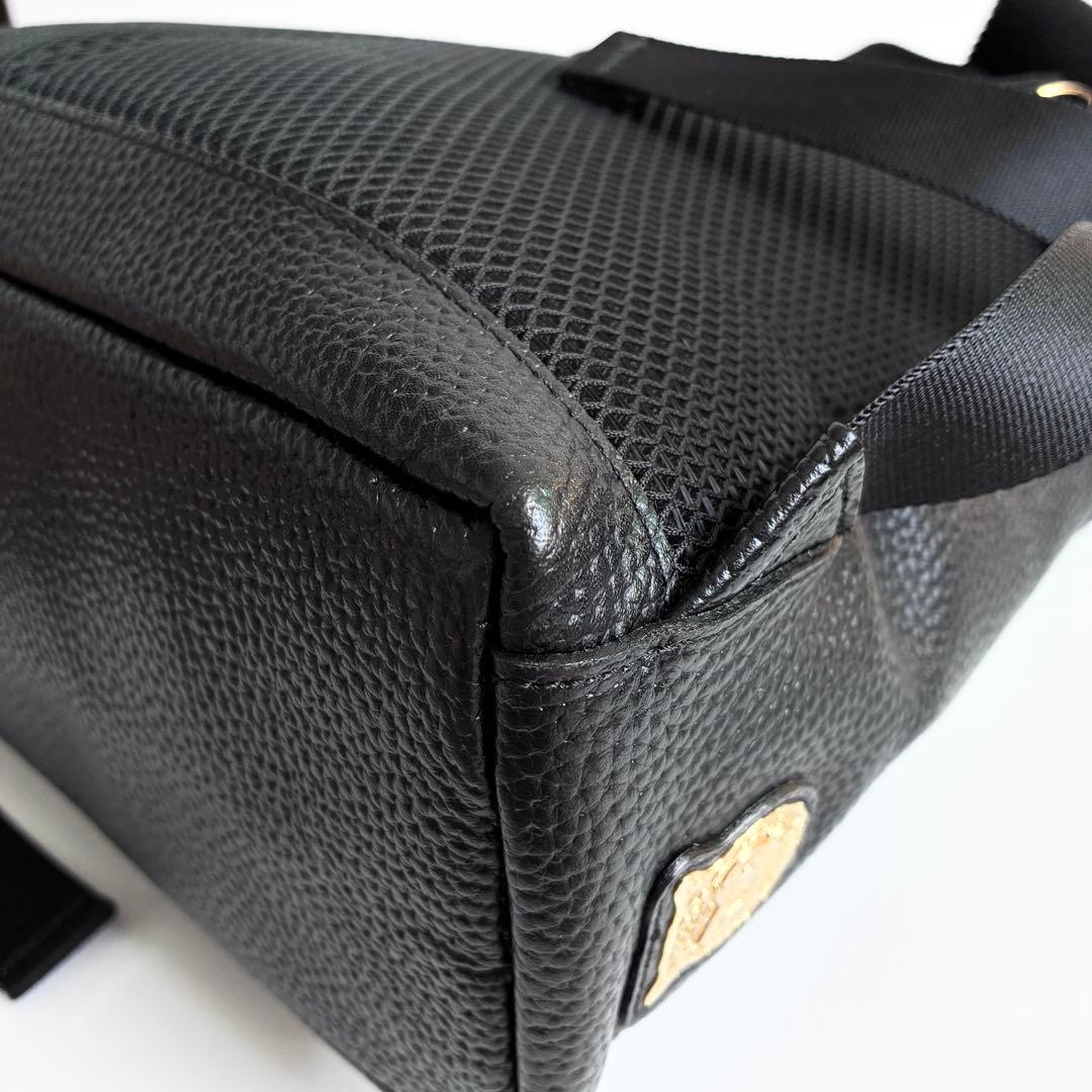 【美品】ADMJ THE BEE オールレザーバックパック ブラック 型押