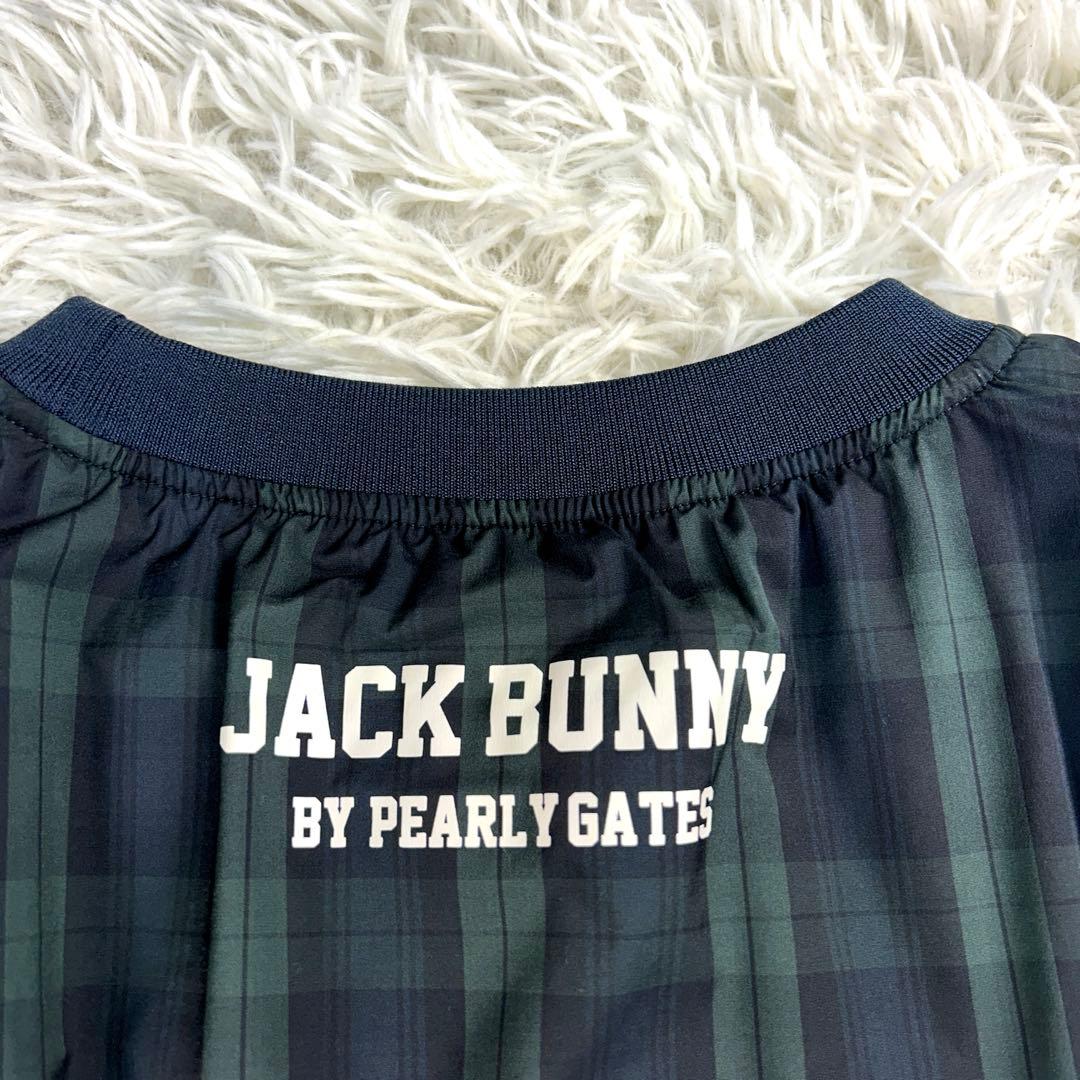 パーリーゲイツ　スニードジャック　L　緑×紺チェック　2way　裏地蓄熱　ゴルフ