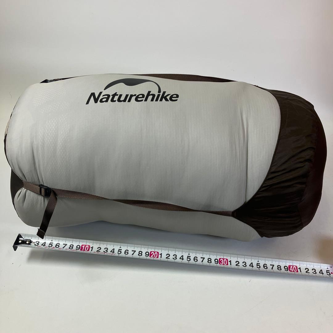 ネイチャーハイク ダウン シュラフ ベージュ／レッド キャンプ アウトドア