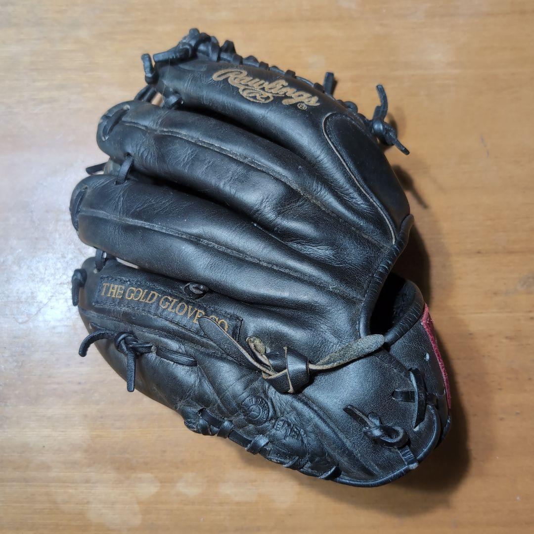 硬式用Rawlings The Gold Glove ブラックグローブ　中古